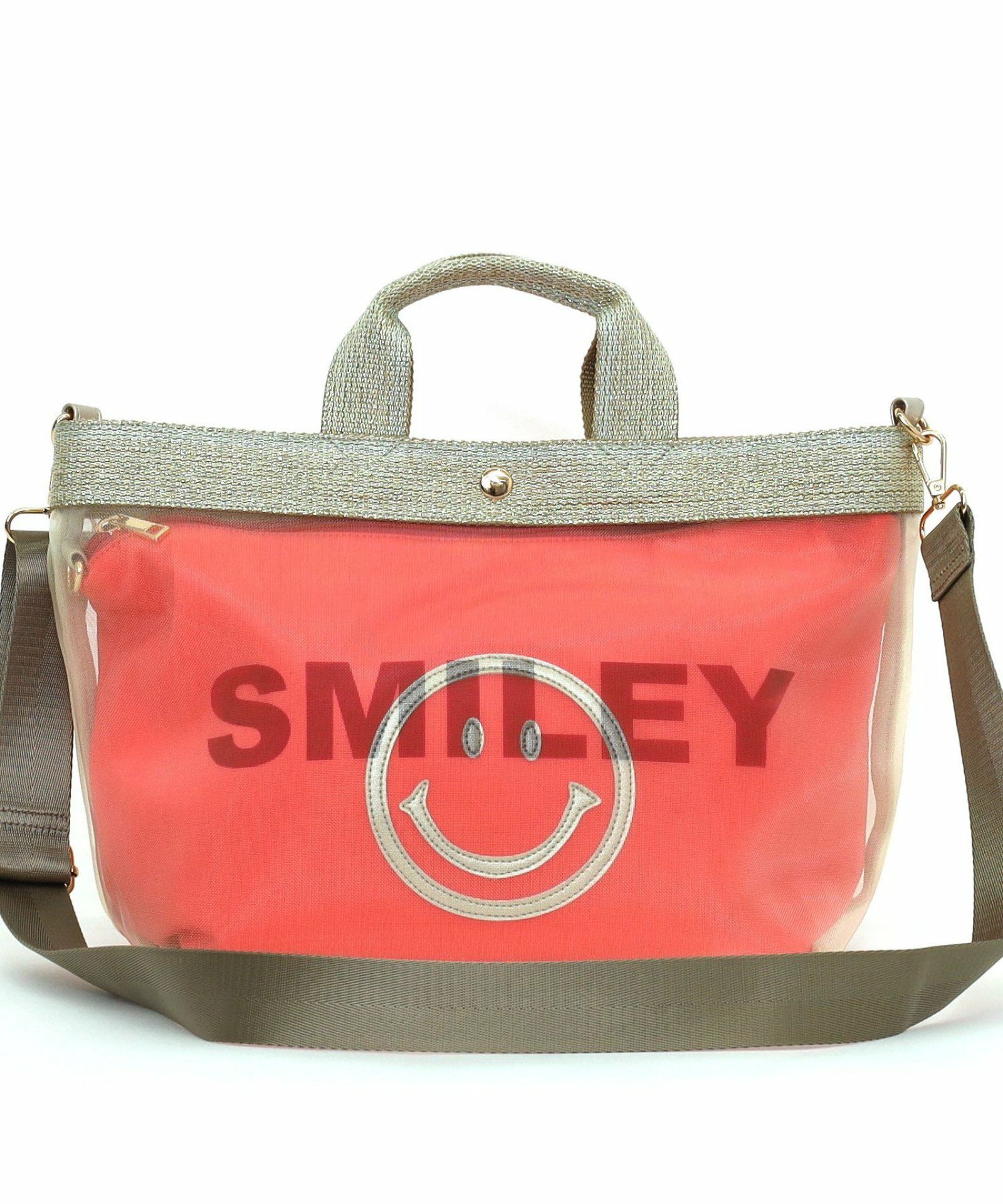☆SUMMER SALE☆SMILEY inbag付マルチWAYメッシュトート