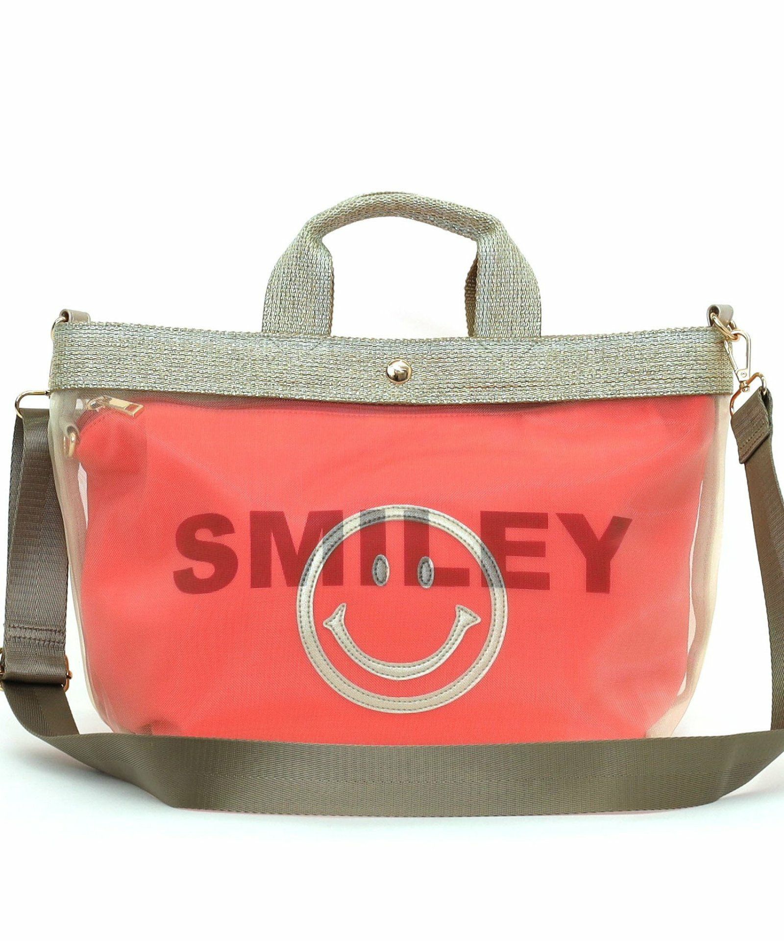 ☆SUMMER SALE☆SMILEY inbag付マルチWAYメッシュトート
