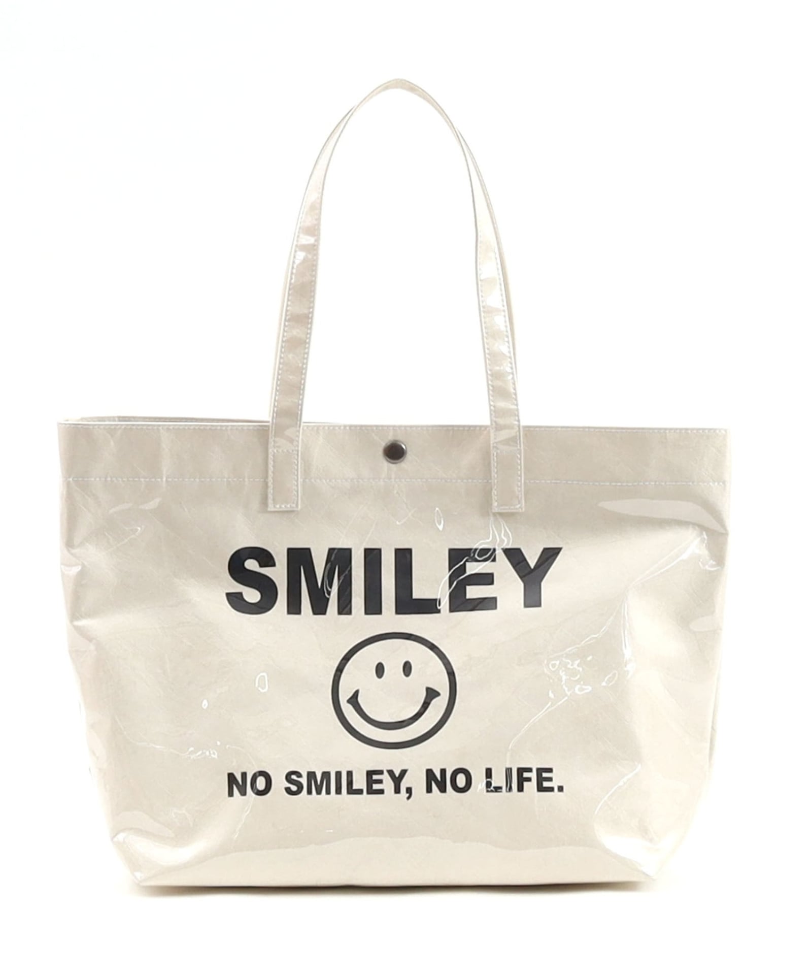 ☆SUMMER SALE☆SMILEY PVCxペーパービッグトートバッグ
