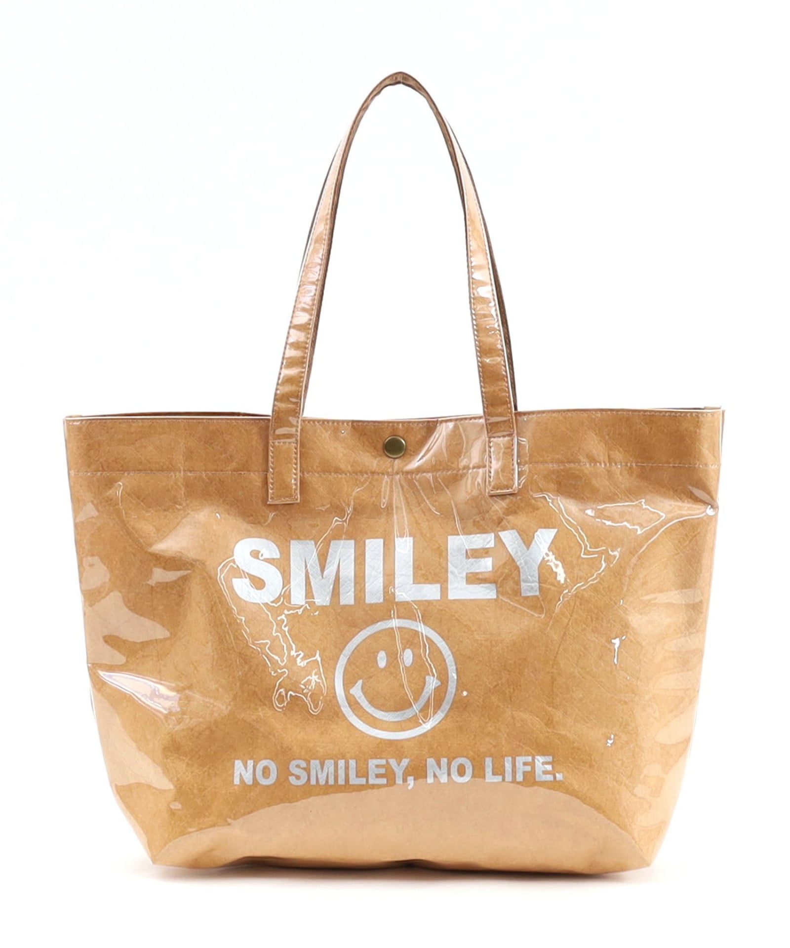 ☆SUMMER SALE☆SMILEY PVCxペーパービッグトートバッグ