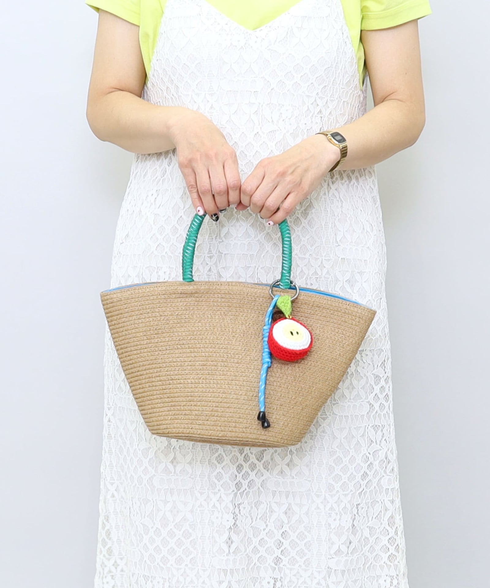 ☆SUMMER SALE☆フルーツチャーム付シンプルカゴバッグ | COO ONLINE