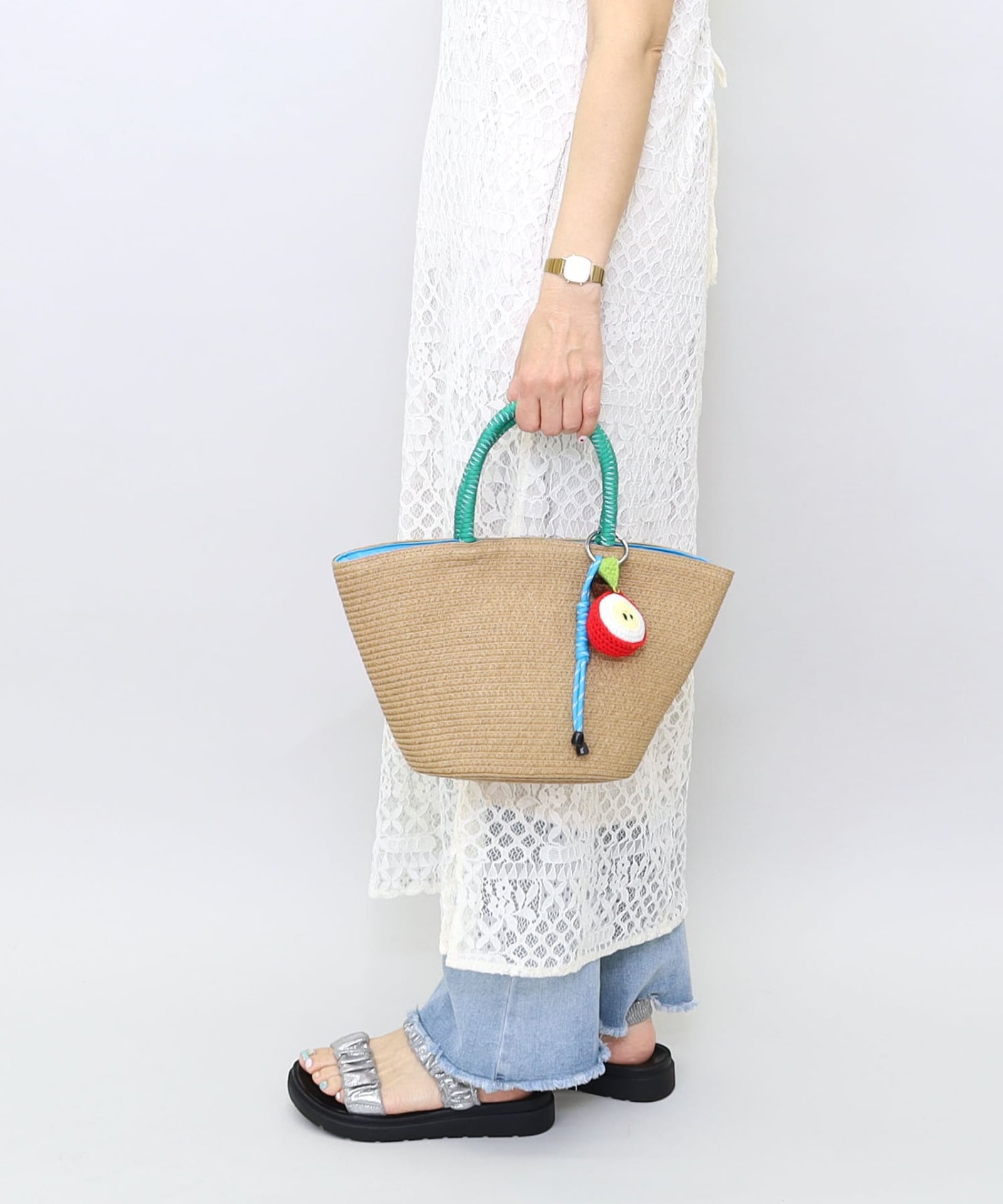 ☆SUMMER SALE☆フルーツチャーム付シンプルカゴバッグ | COO ONLINE