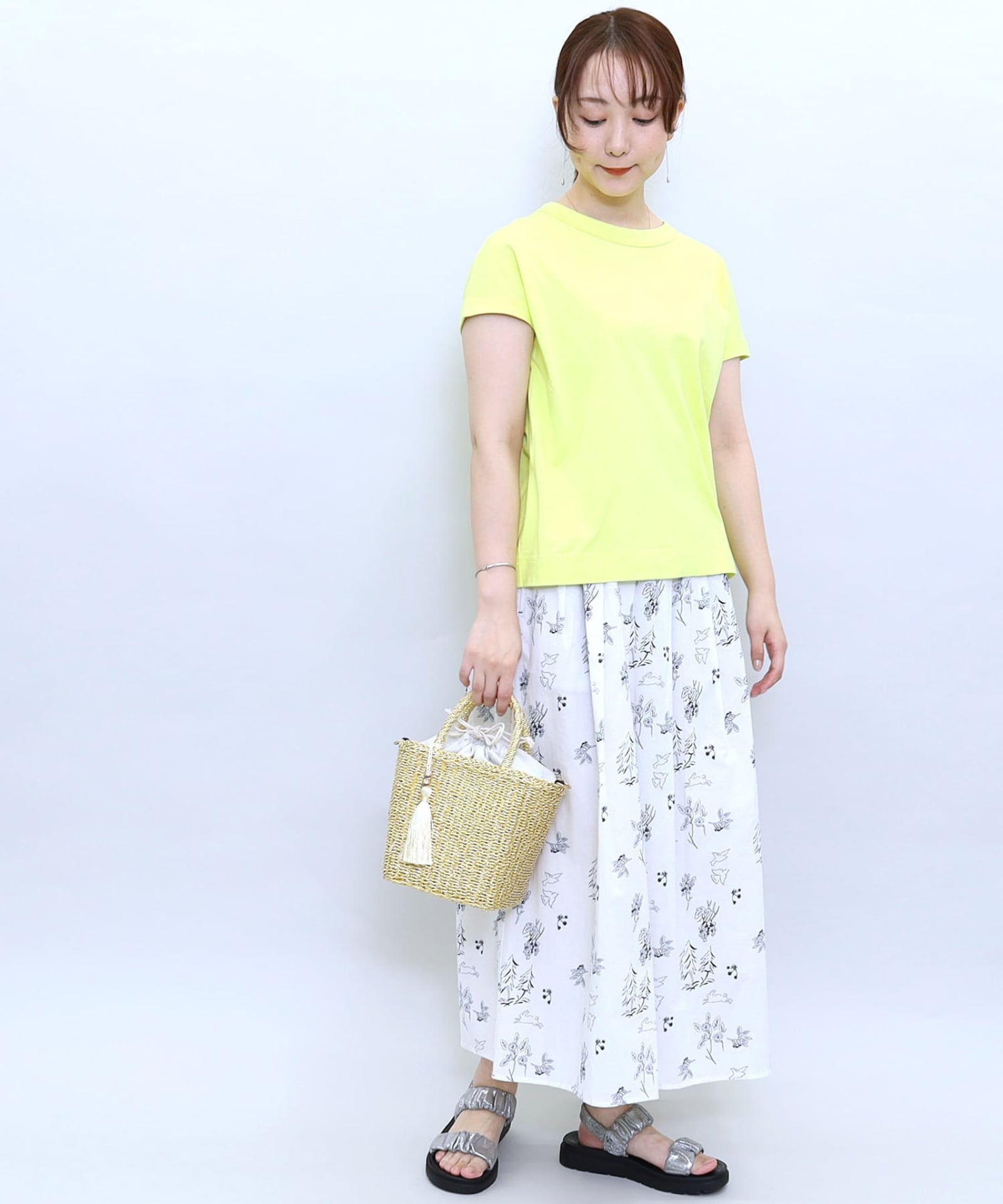 ☆40％OFF☆【FINAL SALE】 タッセル付メタリックフィルム2WAYカゴ