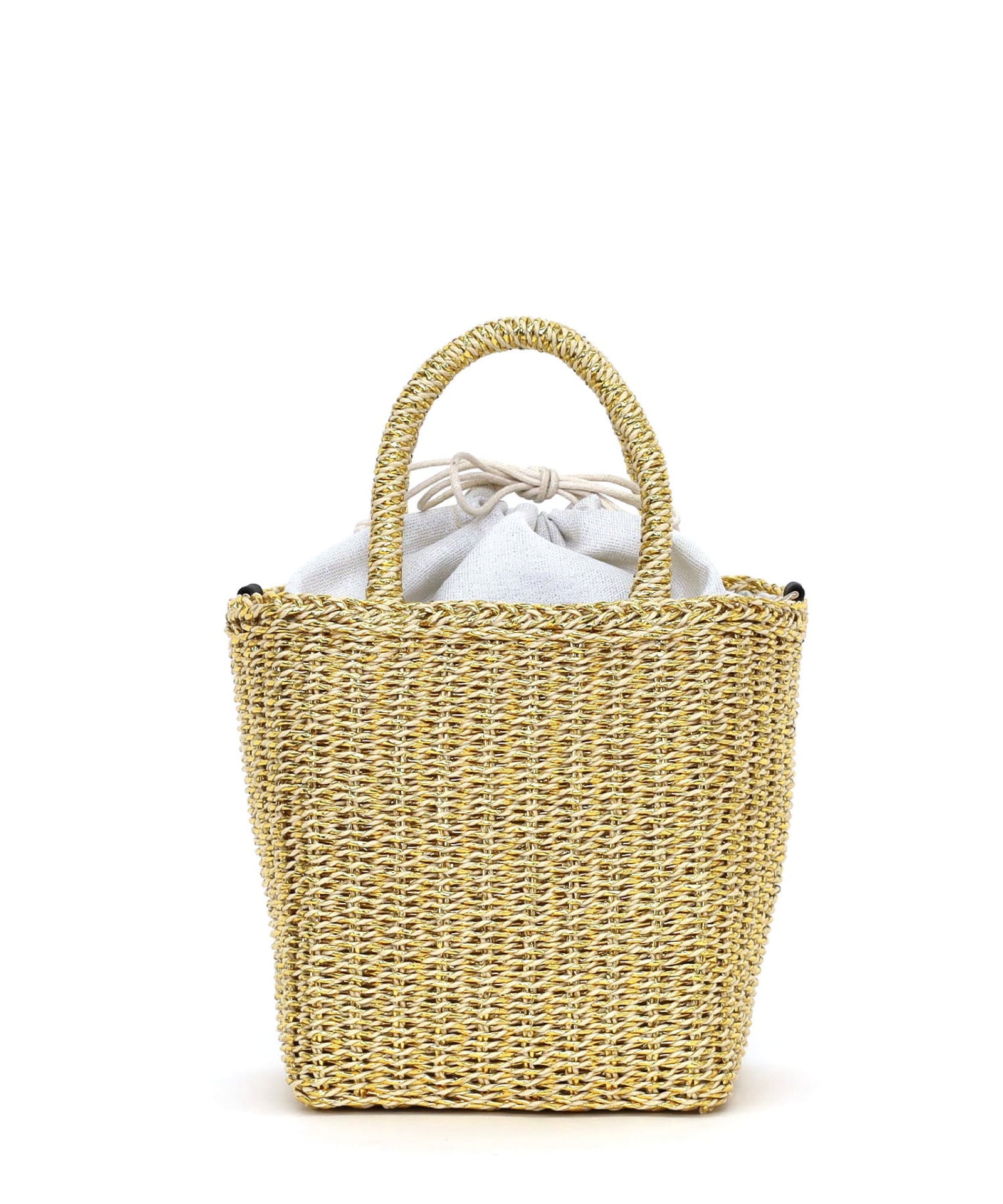 ☆SUMMER SALE☆タッセル付メタリックフィルム2WAYカゴバッグ