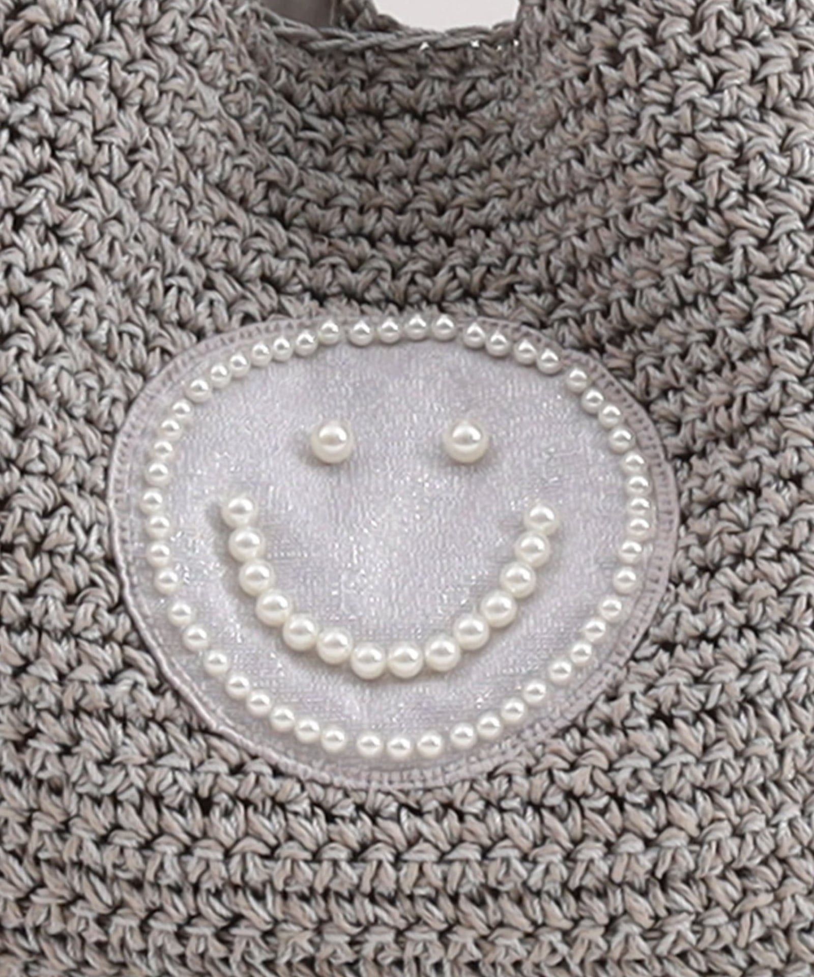 ☆40％OFF☆【FINAL SALE】 SMILEY フリルハンドルxパール刺繍