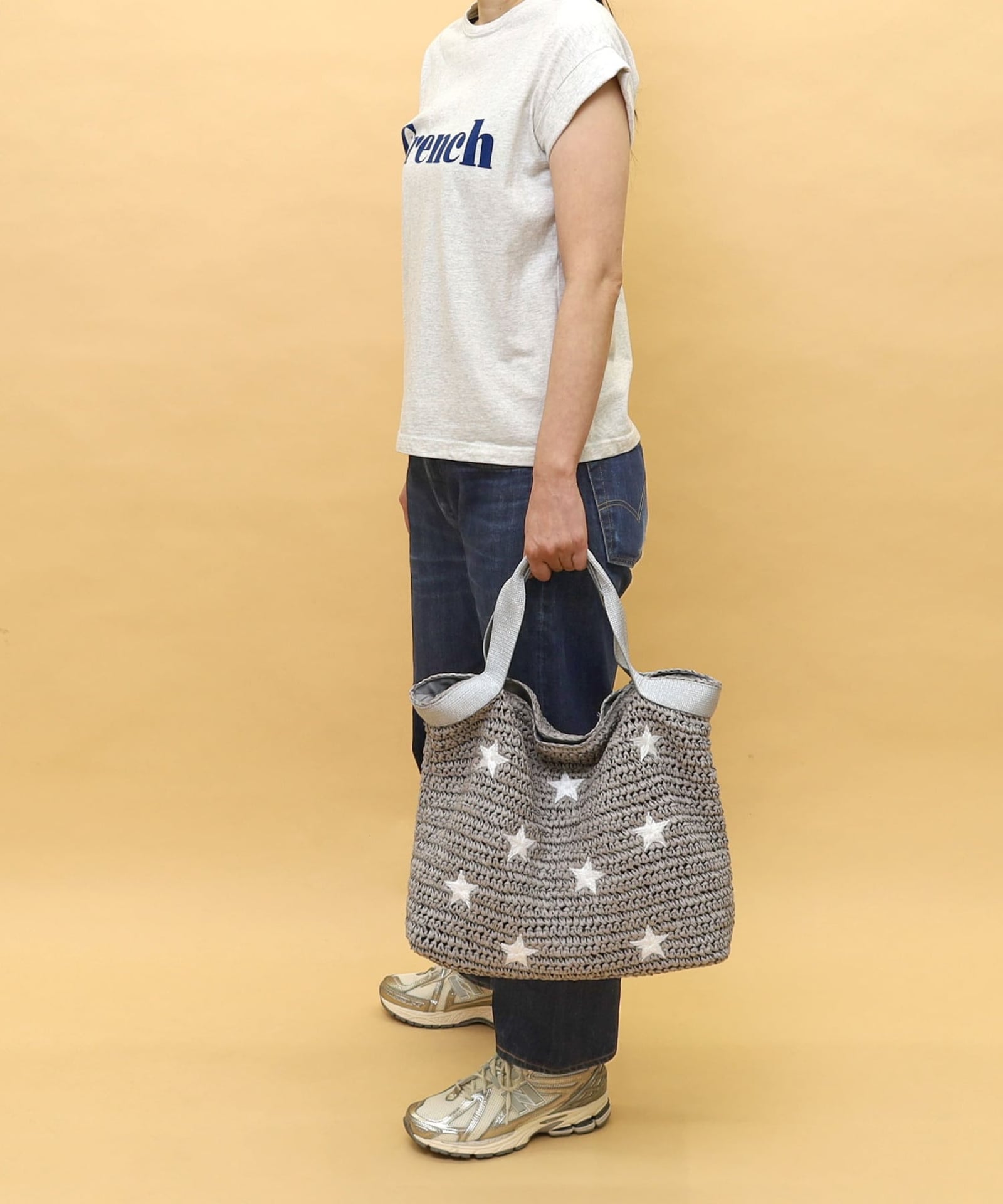 ❤新品・未使用❤【COOCO】ラメフィルム編込透かし柄ショルダーカゴバッグ ラメフィルム編込透かし柄ショルダーカゴバッグ／A4対応 | COO ONLINE