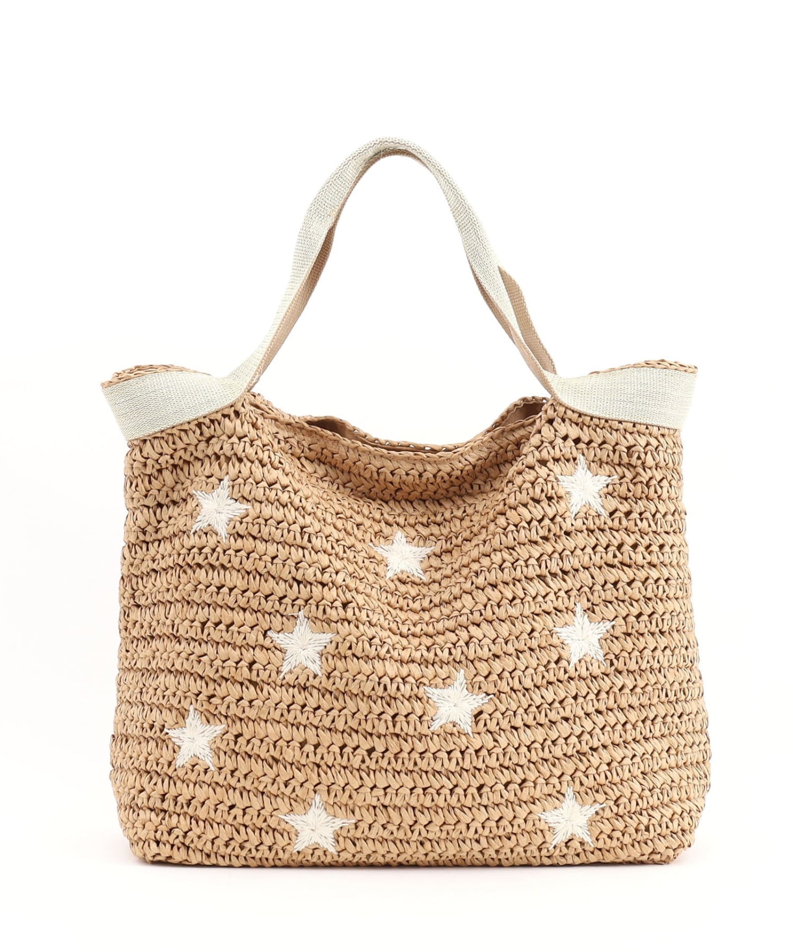 ラメテープx星柄刺繍ペーパーカゴバッグ／A4対応 | COO ONLINE