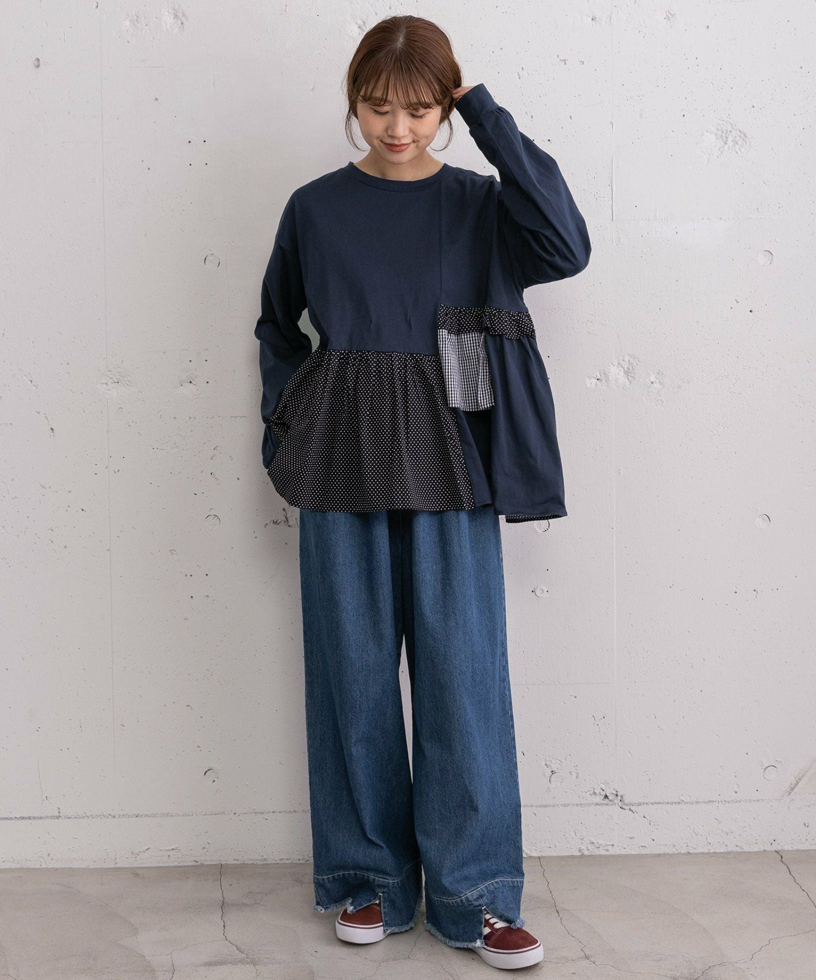 SUMMER SALE】異素材mixデザインヘムトップス | COO ONLINE
