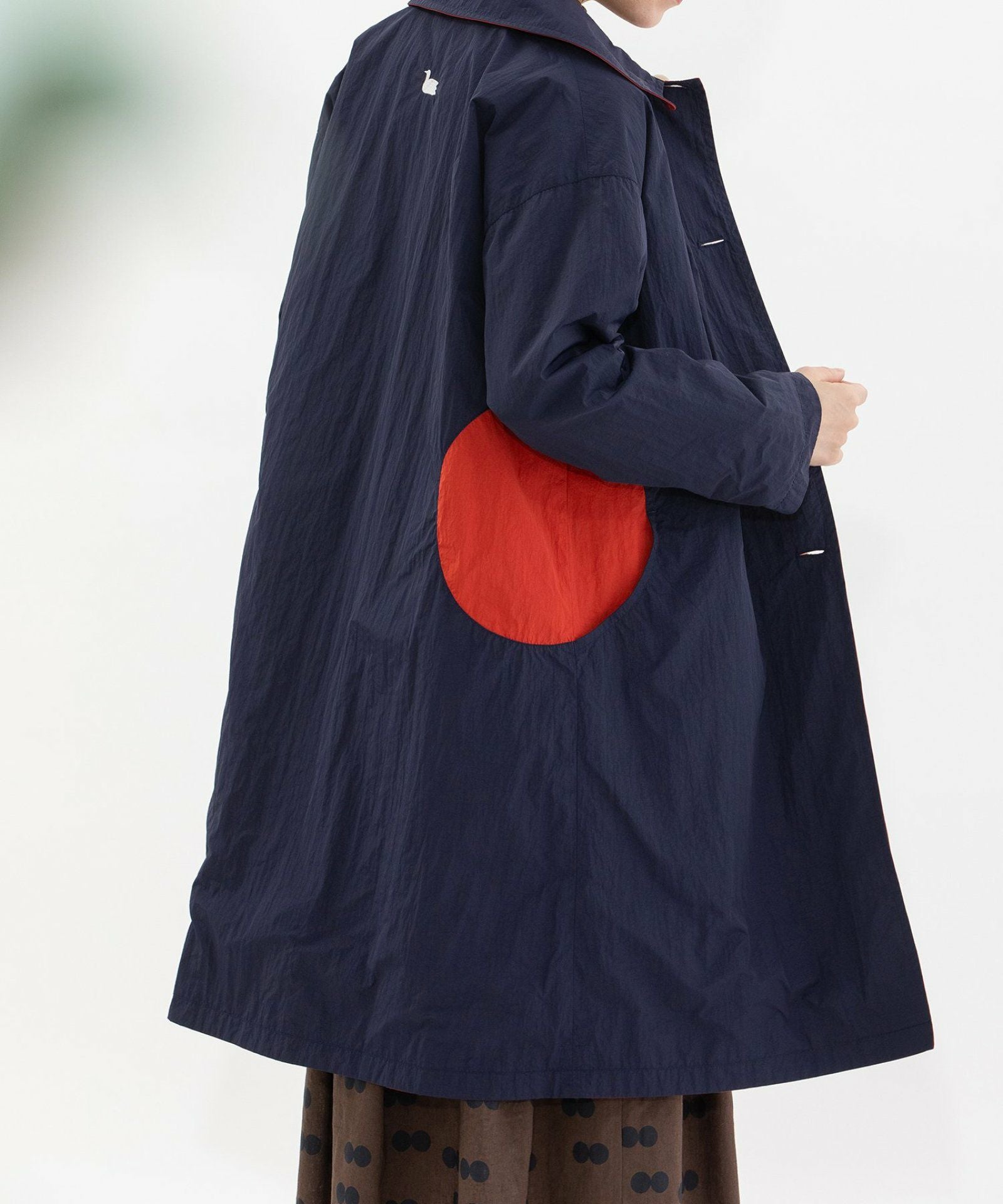 ✨美品✨ nop de nod ミドル丈リバーシブルコート ネイビー Mサイズ PRE SALE＞ナイロンタフタリバーシブルコート | COO ONLINE