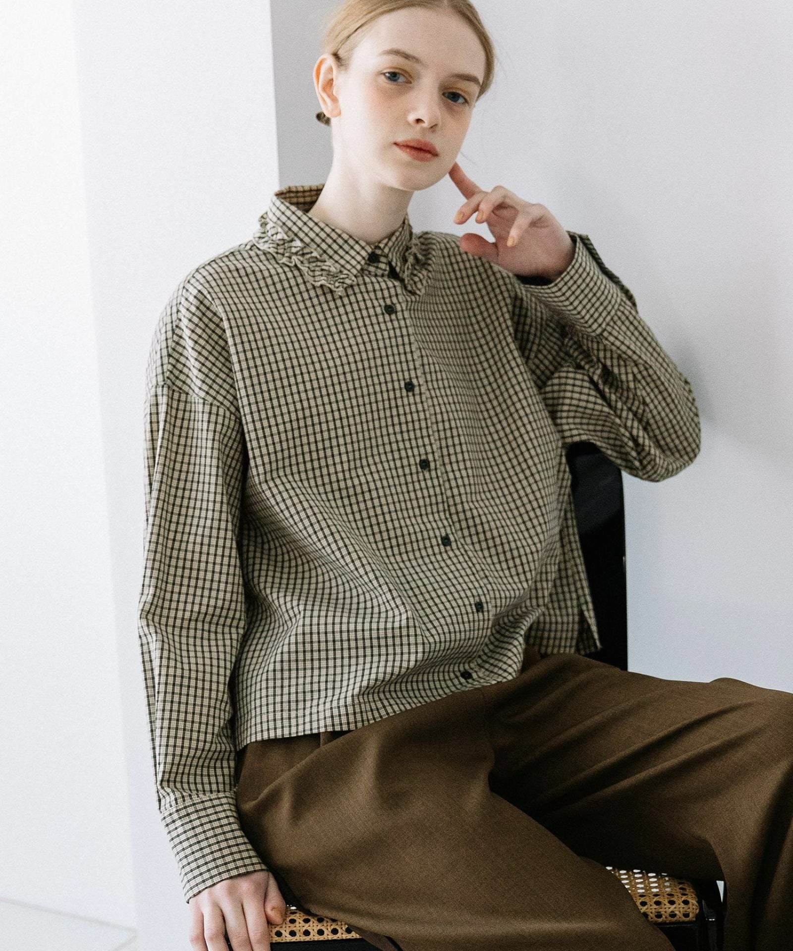 フリルデザインクロップドシャツ | COO ONLINE