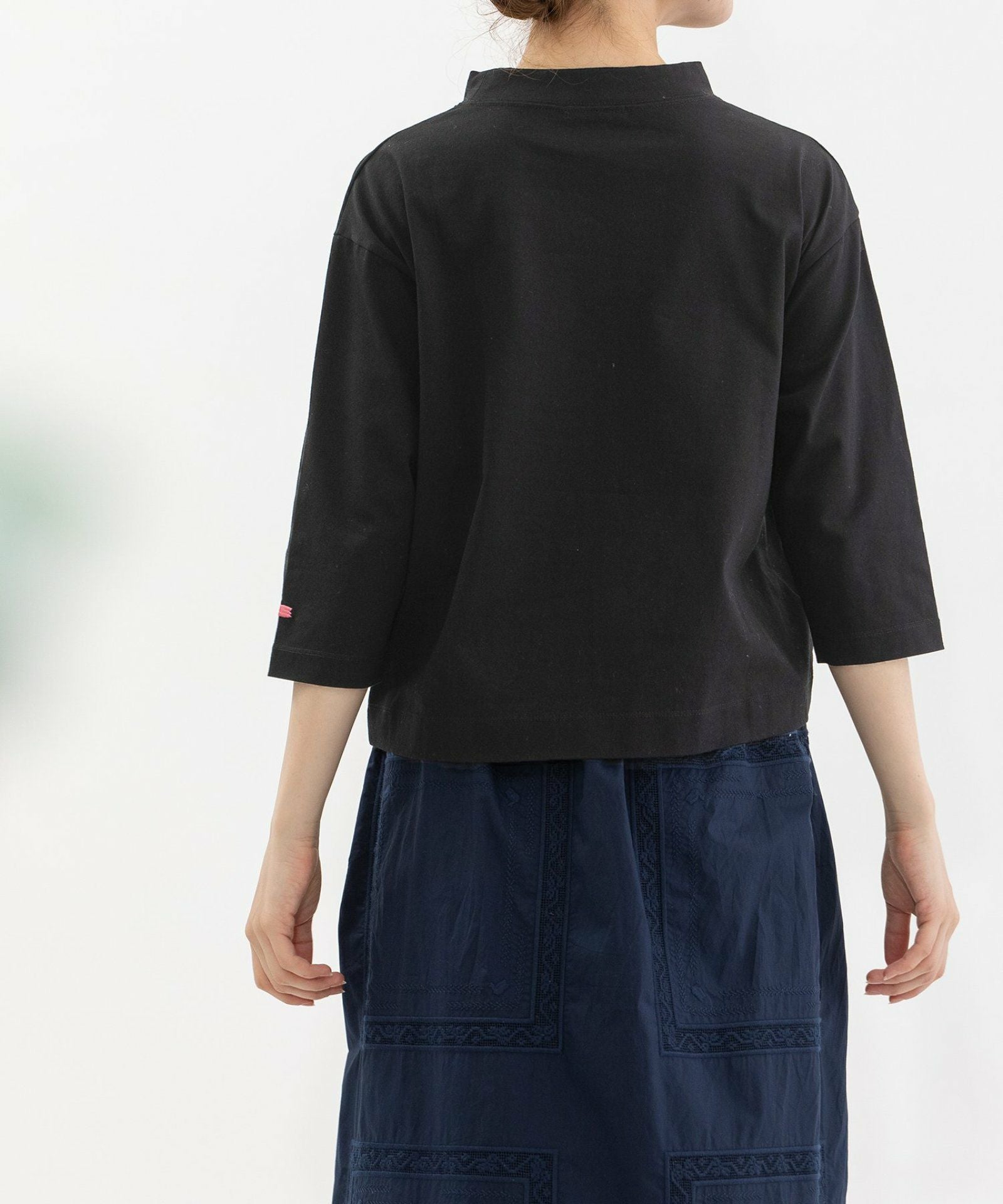 モックネック6分袖フリルTシャツ | COO ONLINE