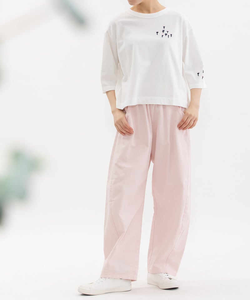 モデル身長：167cm(オフホワイト×ピンク)