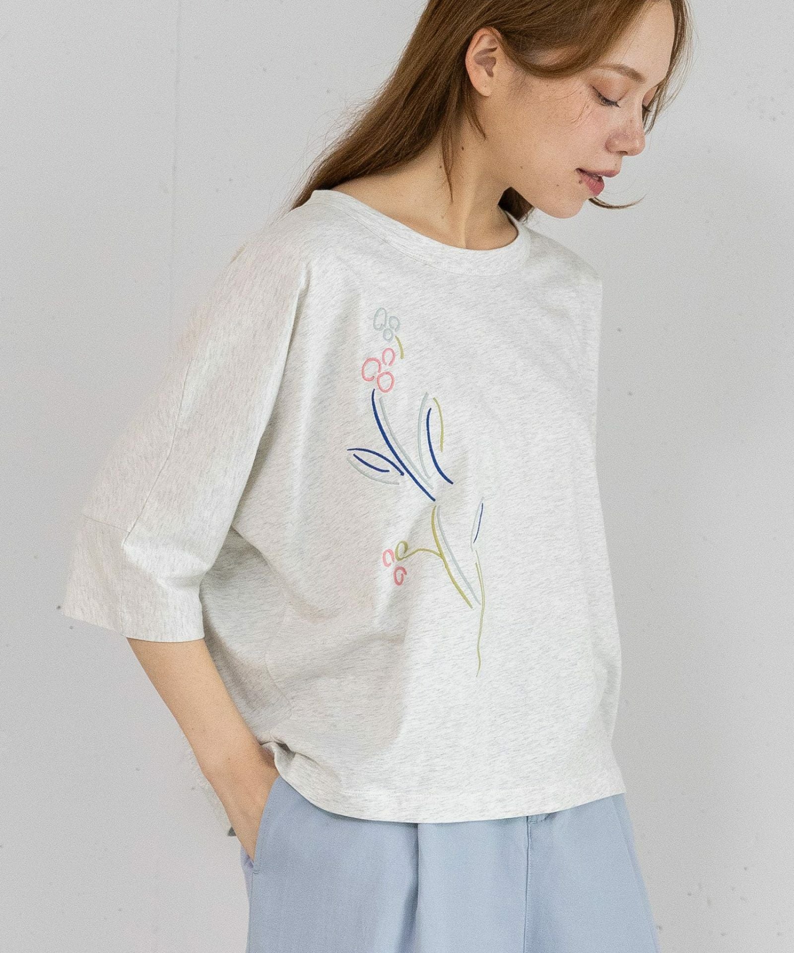 PRE SALE＞ダンシングフラワー刺繍ドルマントップス | COO ONLINE