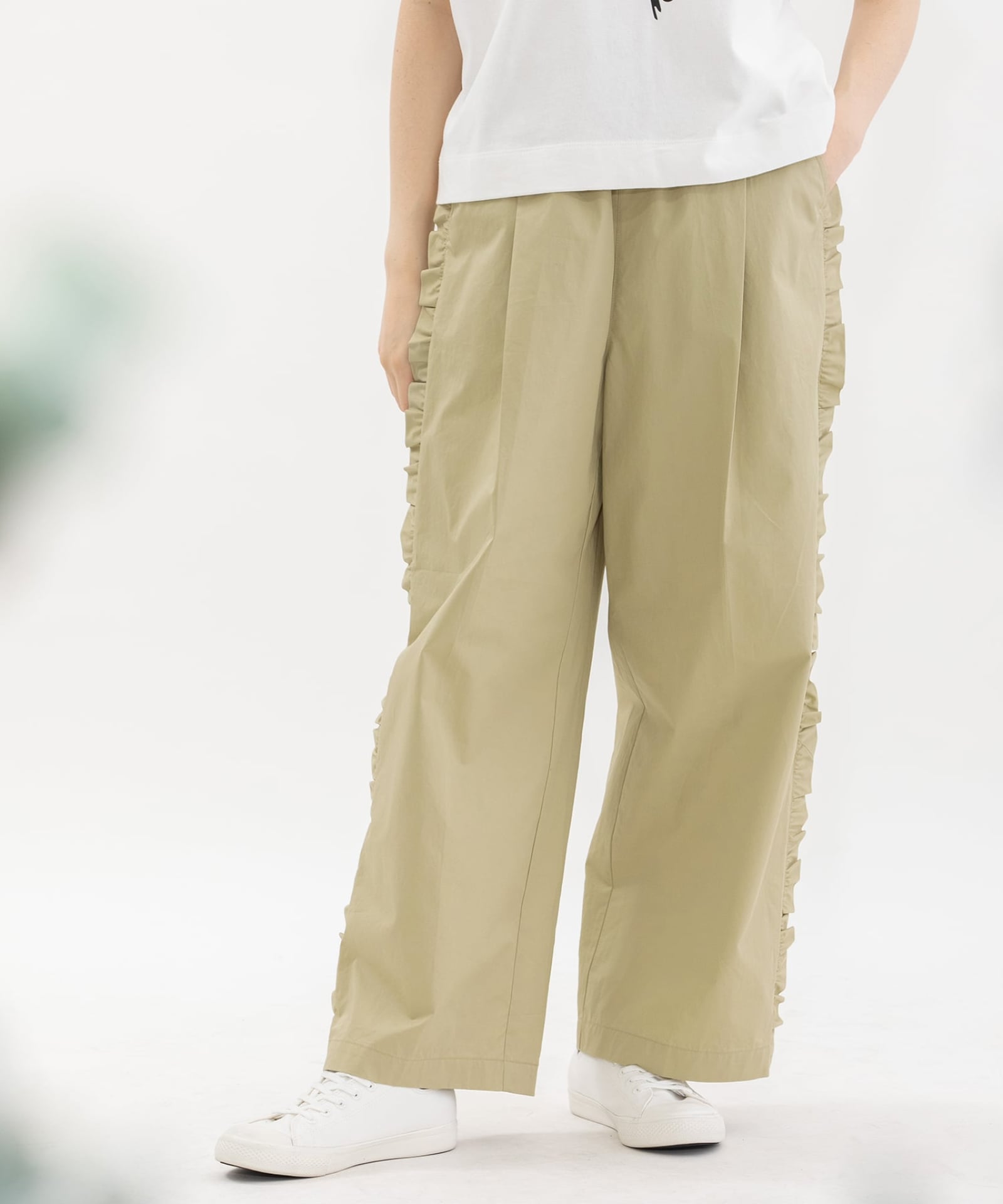 サイドフリルタックパンツ サイドフリルタックワイドパンツ | COO ONLINE