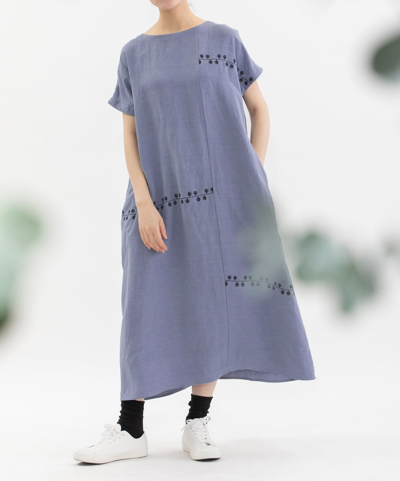 MORE PRICE DOWN】リネンレーヨンライン刺繍2wayワンピース | COO ONLINE