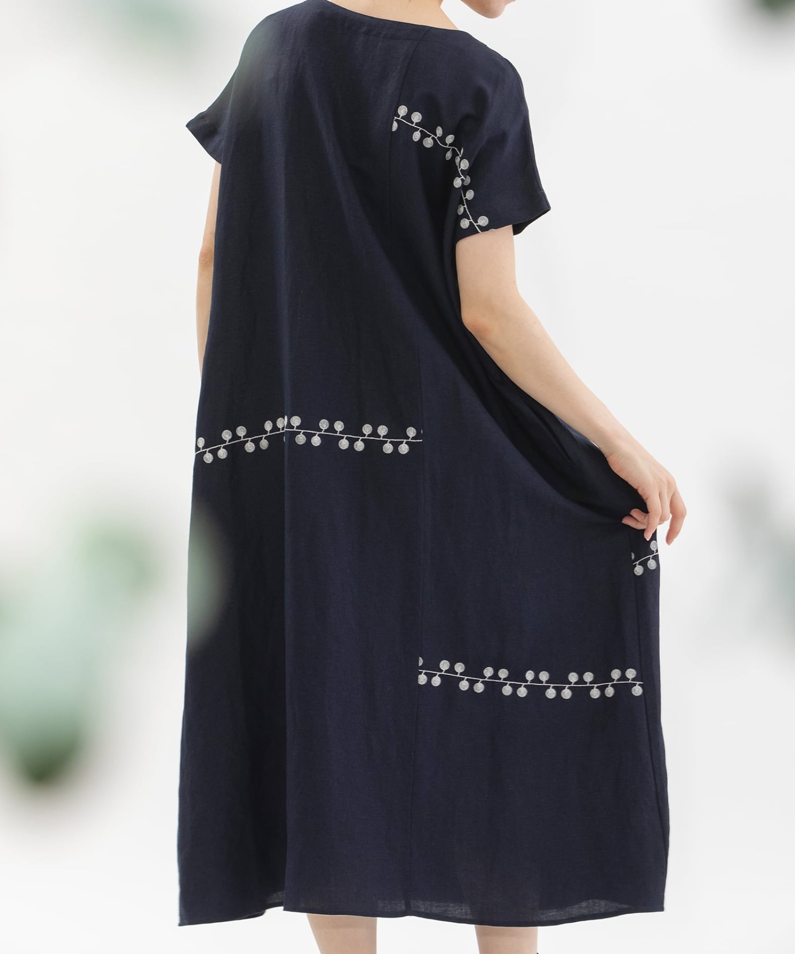 MORE PRICE DOWN】リネンレーヨンライン刺繍2wayワンピース | COO ONLINE