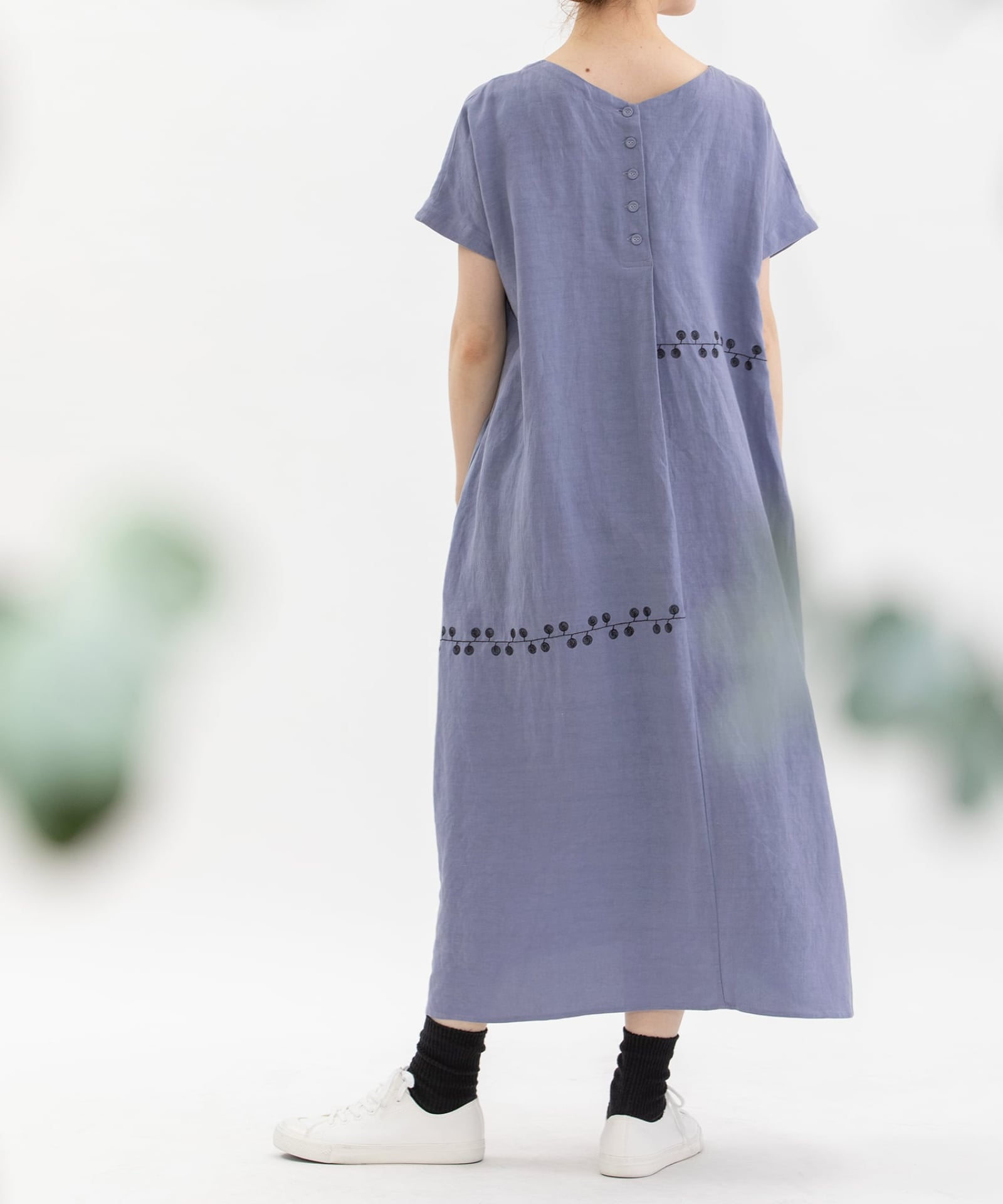 SUMMER SALE】リネンレーヨンライン刺繍2wayワンピース | COO ONLINE