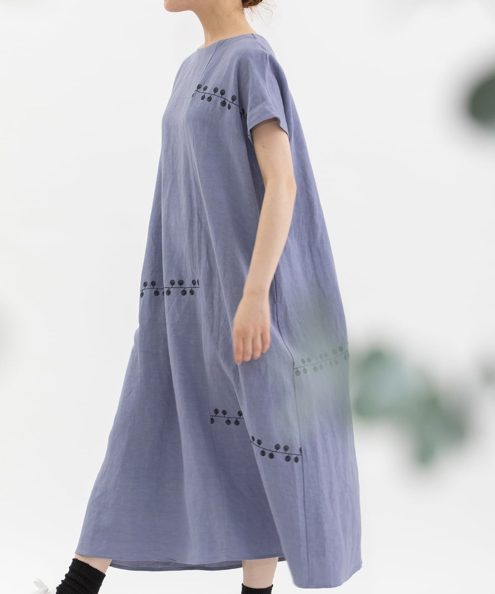 MORE PRICE DOWN】リネンレーヨンライン刺繍2wayワンピース | COO ONLINE