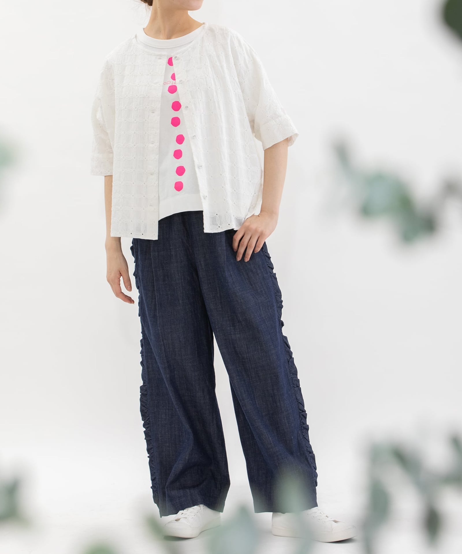 Cloche USコットンドットラインプリントTシャツ | COO ONLINE