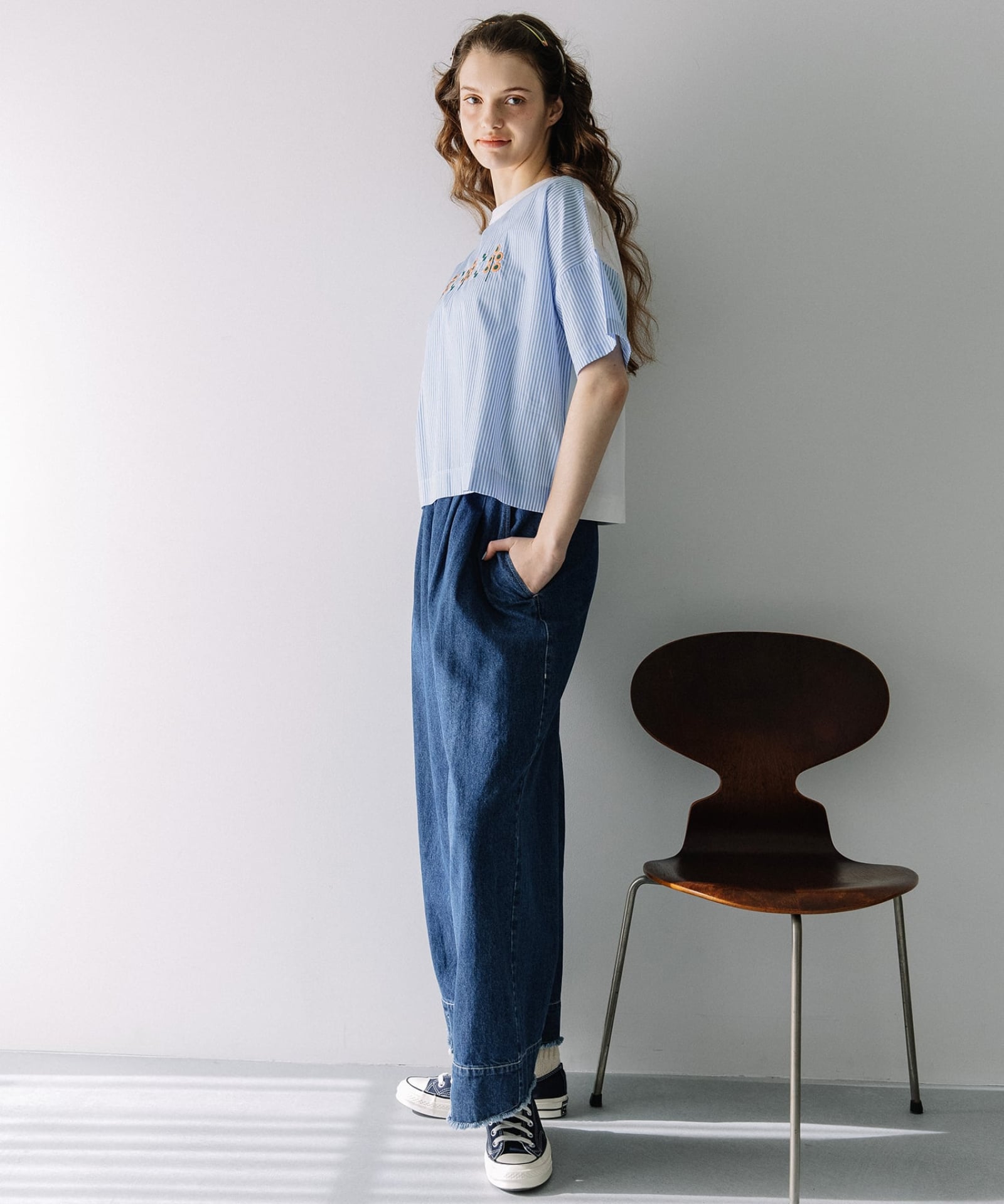 SUMMER SALE】布帛使いサークルツリー刺繍Tee | COO ONLINE