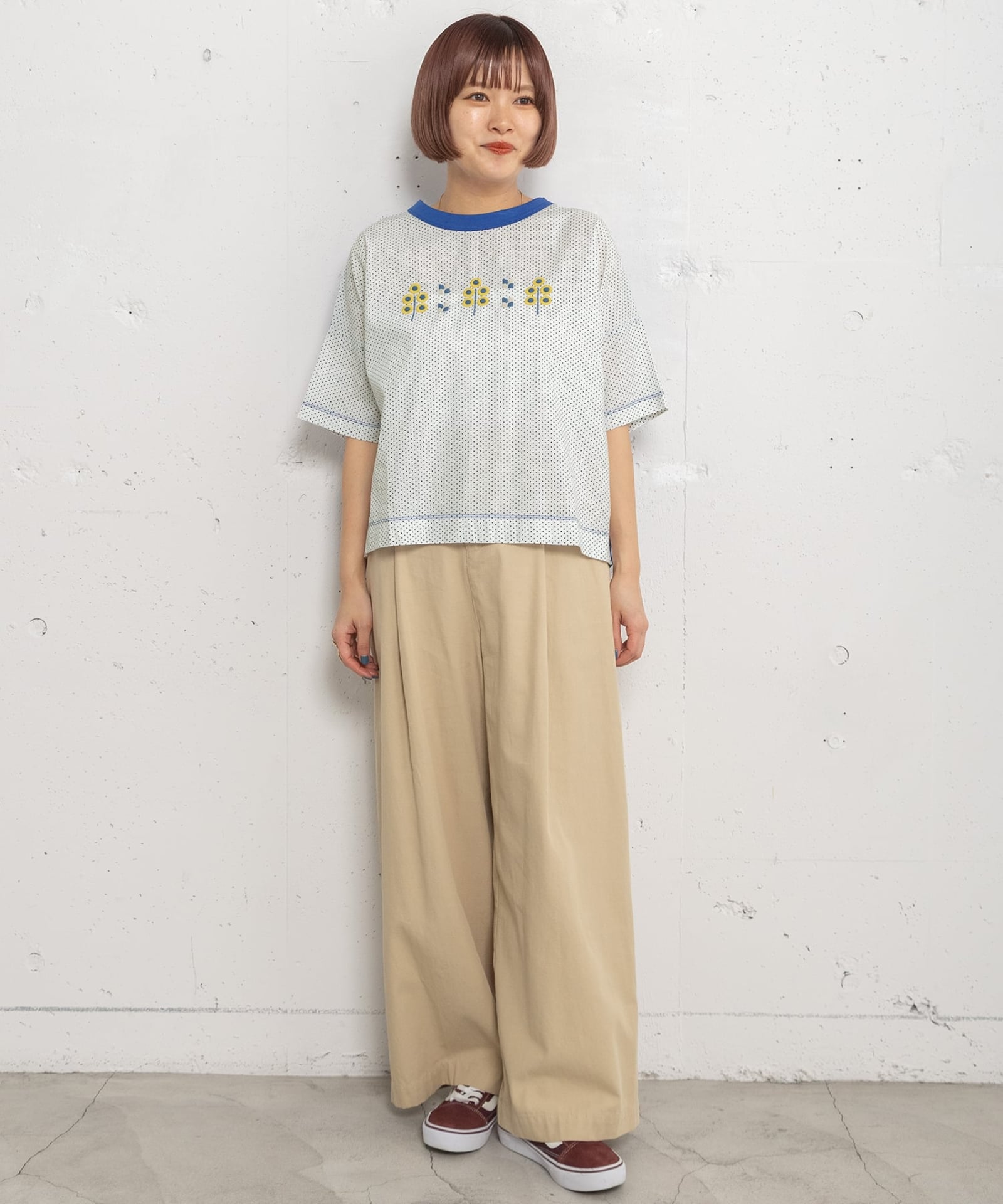 SUMMER SALE】布帛使いサークルツリー刺繍Tee | COO ONLINE