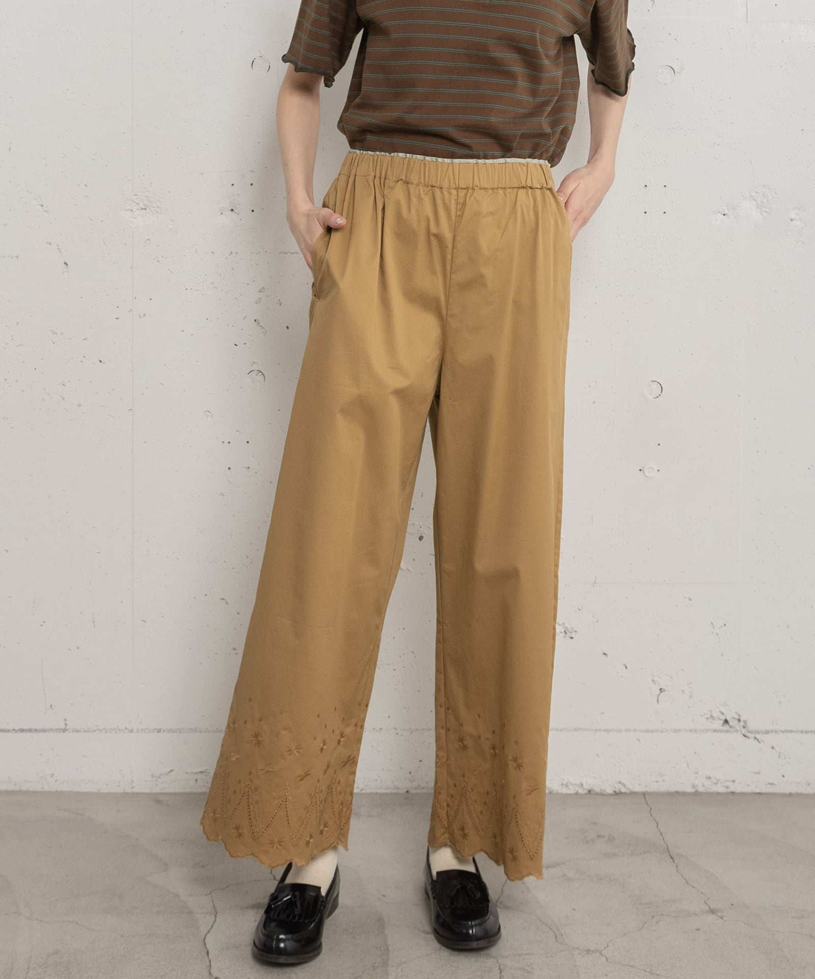 PRE SALE＞裾スカラップバード刺繍パンツ | COO ONLINE