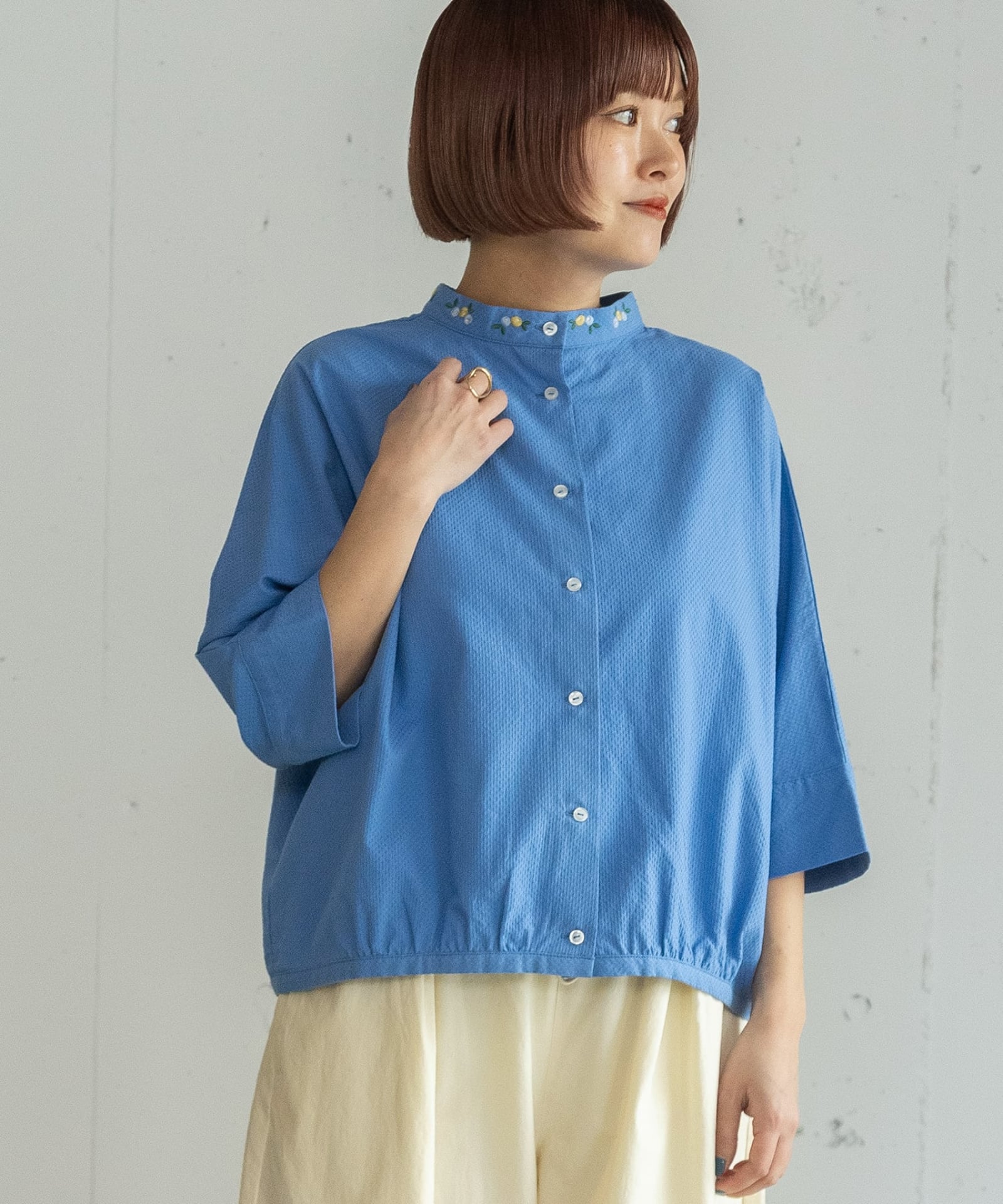 yori シャーベットドルマンブラウス 38 美品＊yori シャーベットドルマンブラウス グレー ゆったり - メルカリ