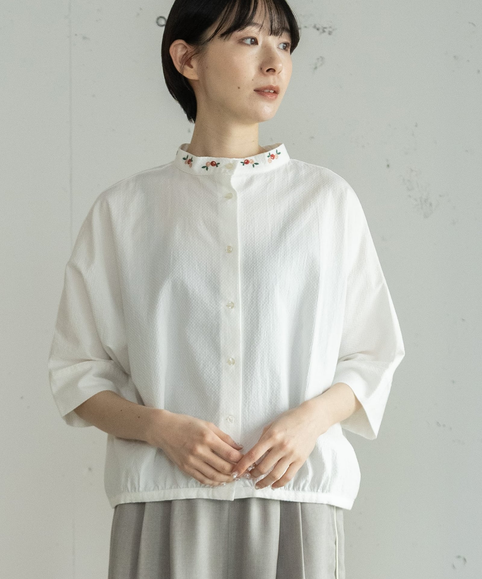 MORE PRICE DOWN】2wayベリー刺繍衿ドルマンブラウス | COO ONLINE