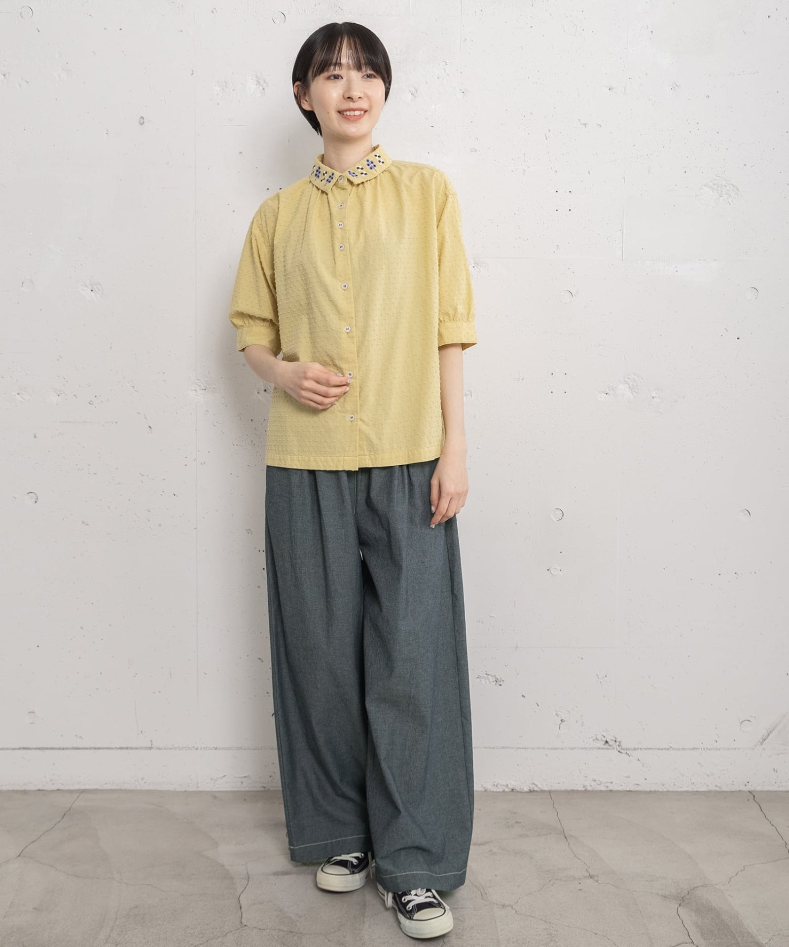 MORE PRICE DOWN】サークルツリー刺繍衿半袖ブラウス | COO ONLINE
