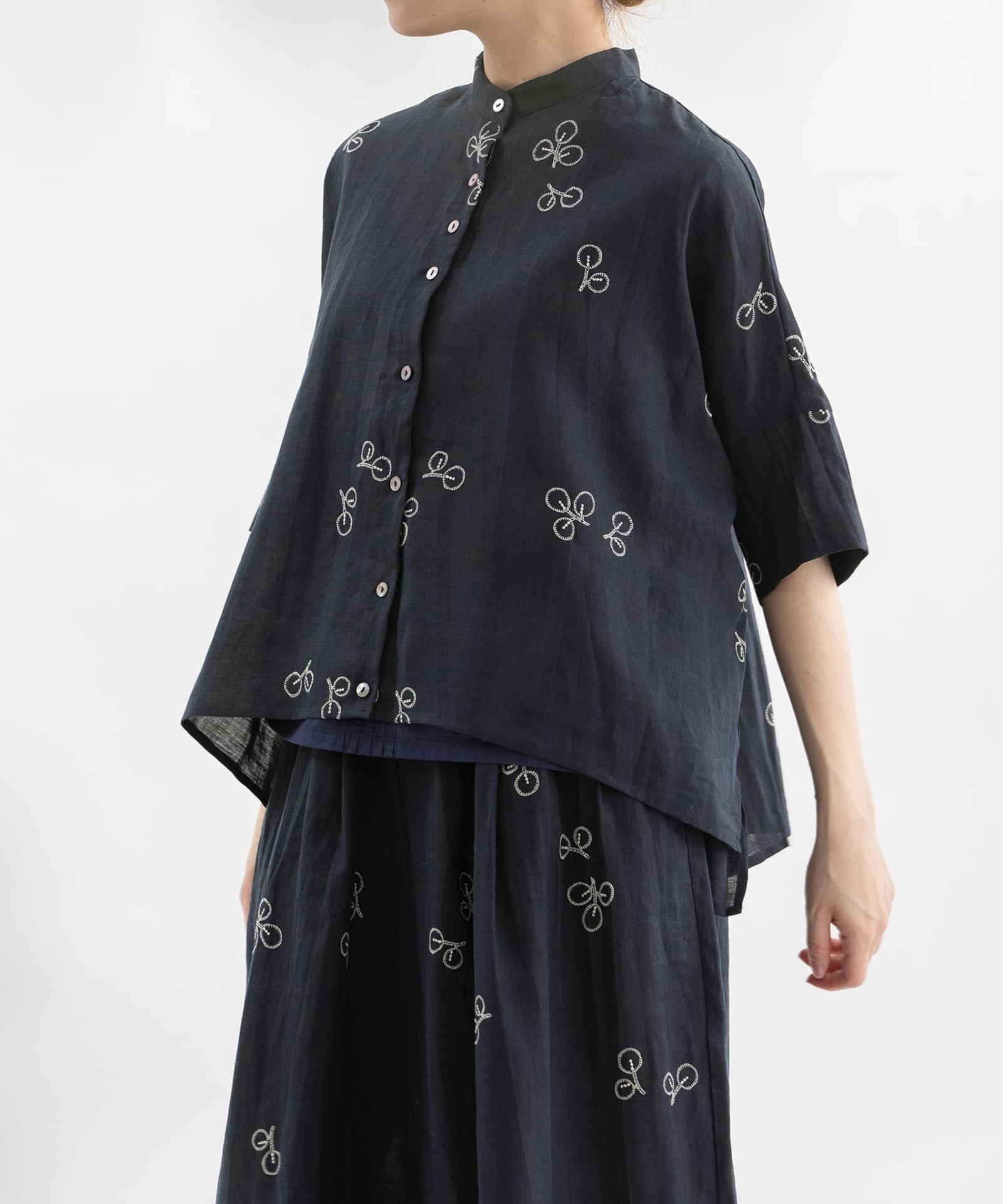 新品 ノップドゥノッド 2026SS Cielラミーユーカリ刺繍半袖シャツ MORE PRICE DOWN】Cielラミーユーカリ刺繍半袖シャツ | COO ONLINE