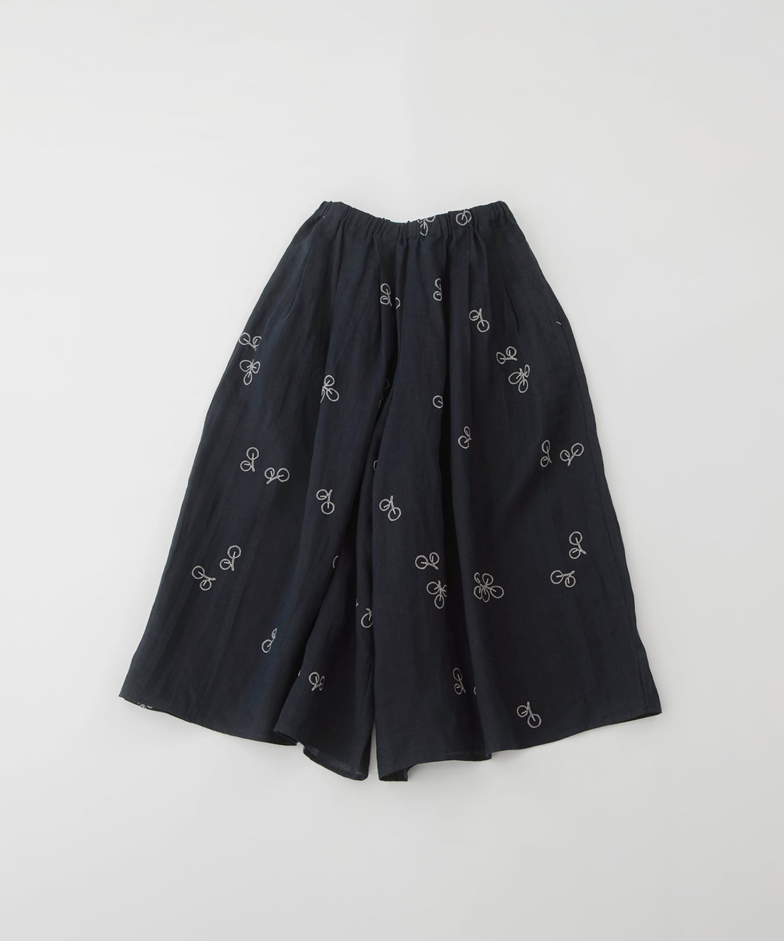 美品☆nop de nod リネンレーヨンもくもくプリントスカート ネイビー 公式通販】nop de nod（ノップドゥノッド）のスカート|クーオンライン