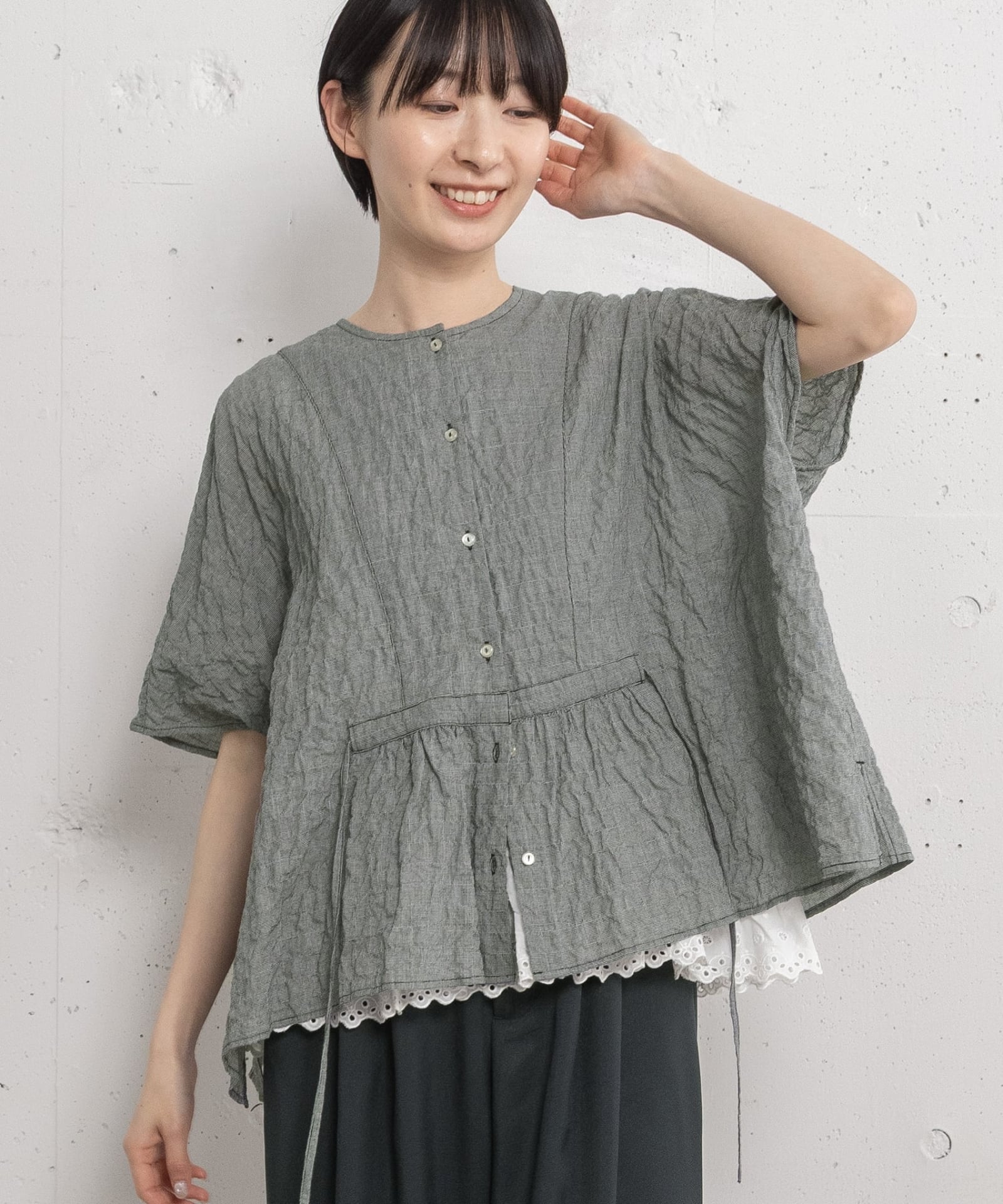 裾スカラップ刺繍タンクトップ | COO ONLINE