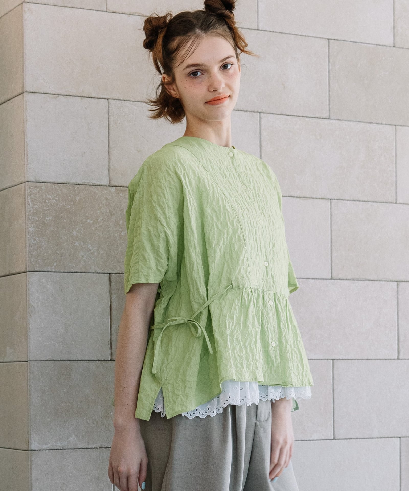 裾スカラップ刺繍タンクトップ | COO ONLINE