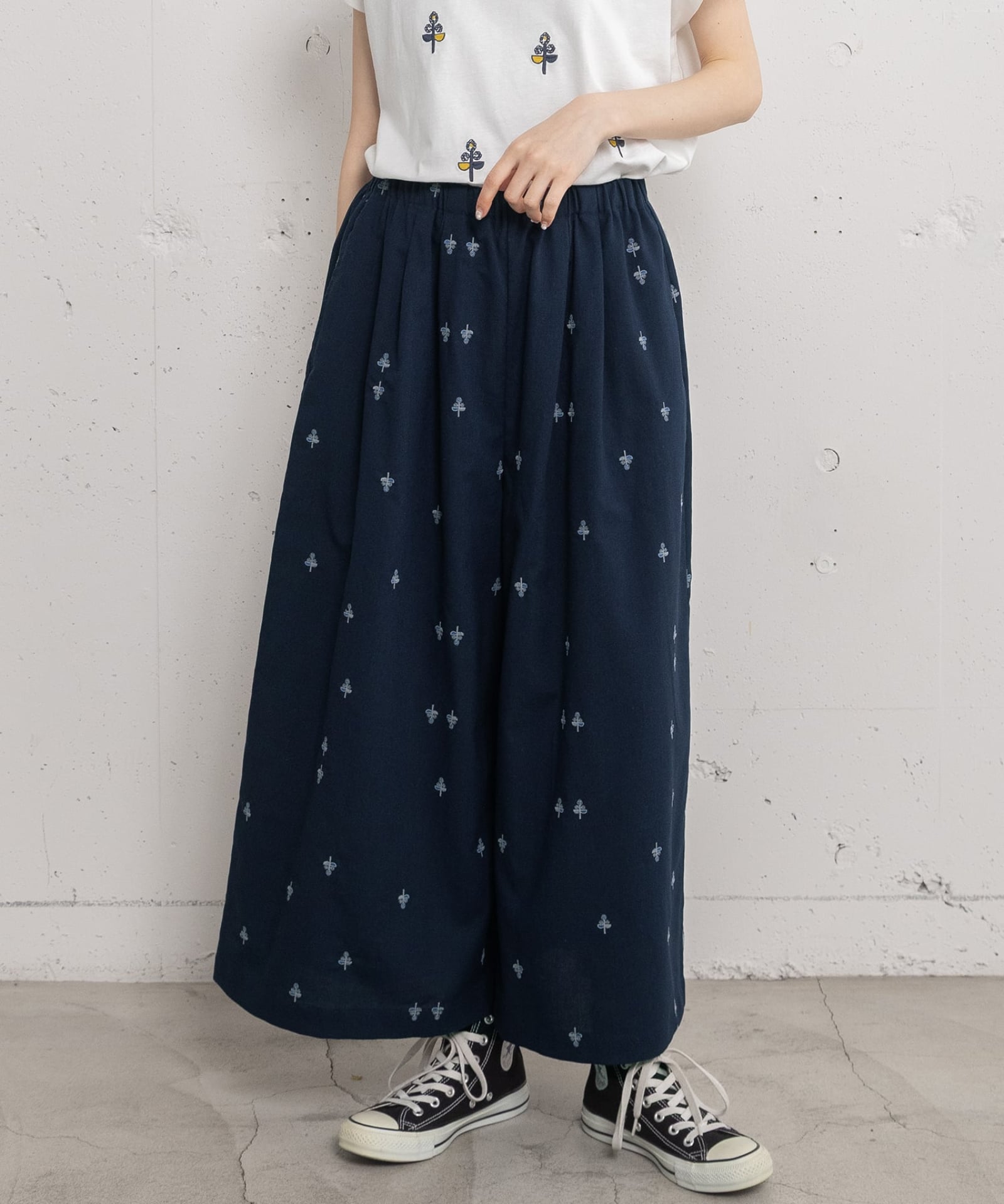 フラワー刺繍キュロットパンツ | COO ONLINE