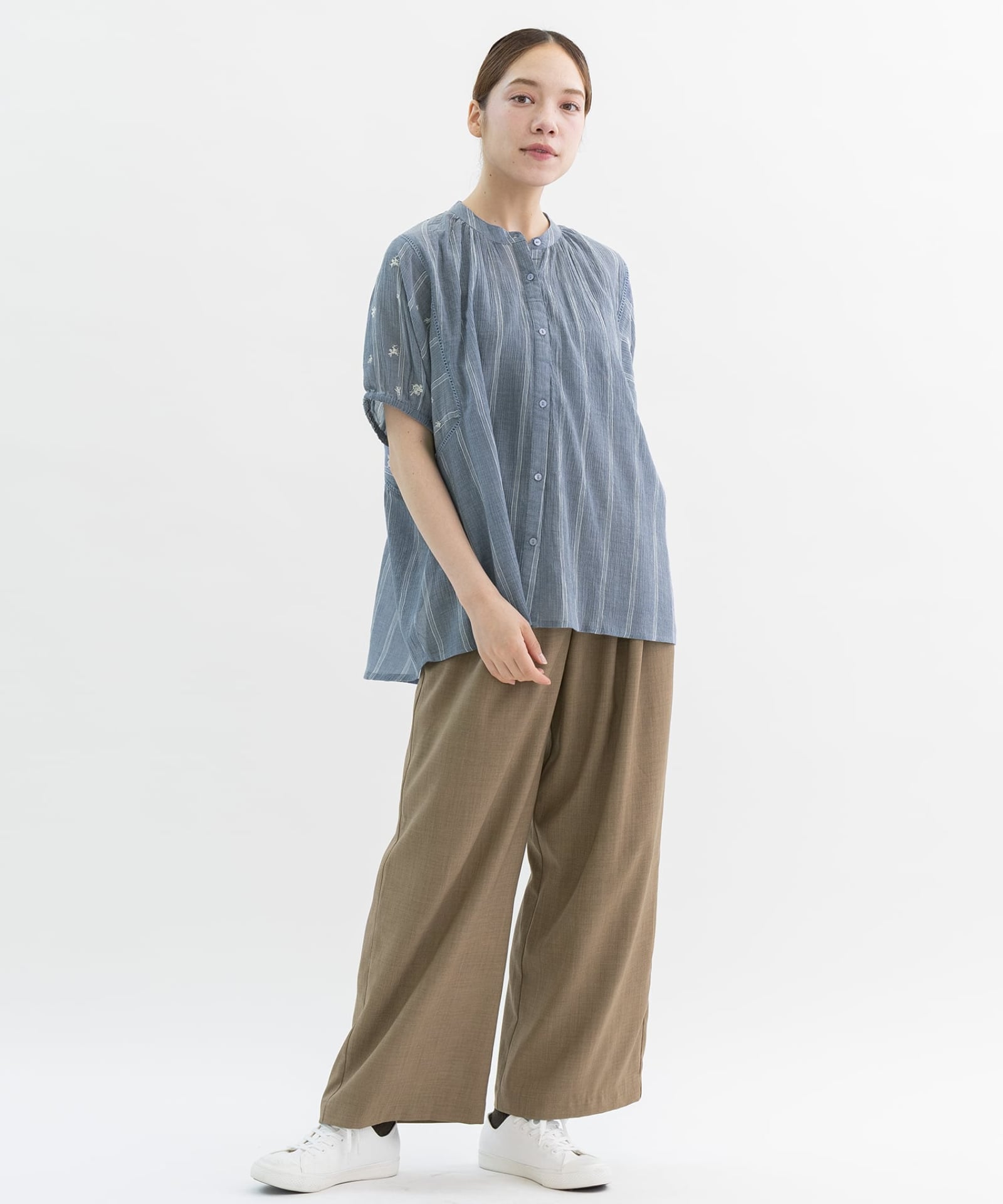 SUMMER SALE】＜made in INDIA＞フラワー刺繍袖ポンチョブラウス | COO