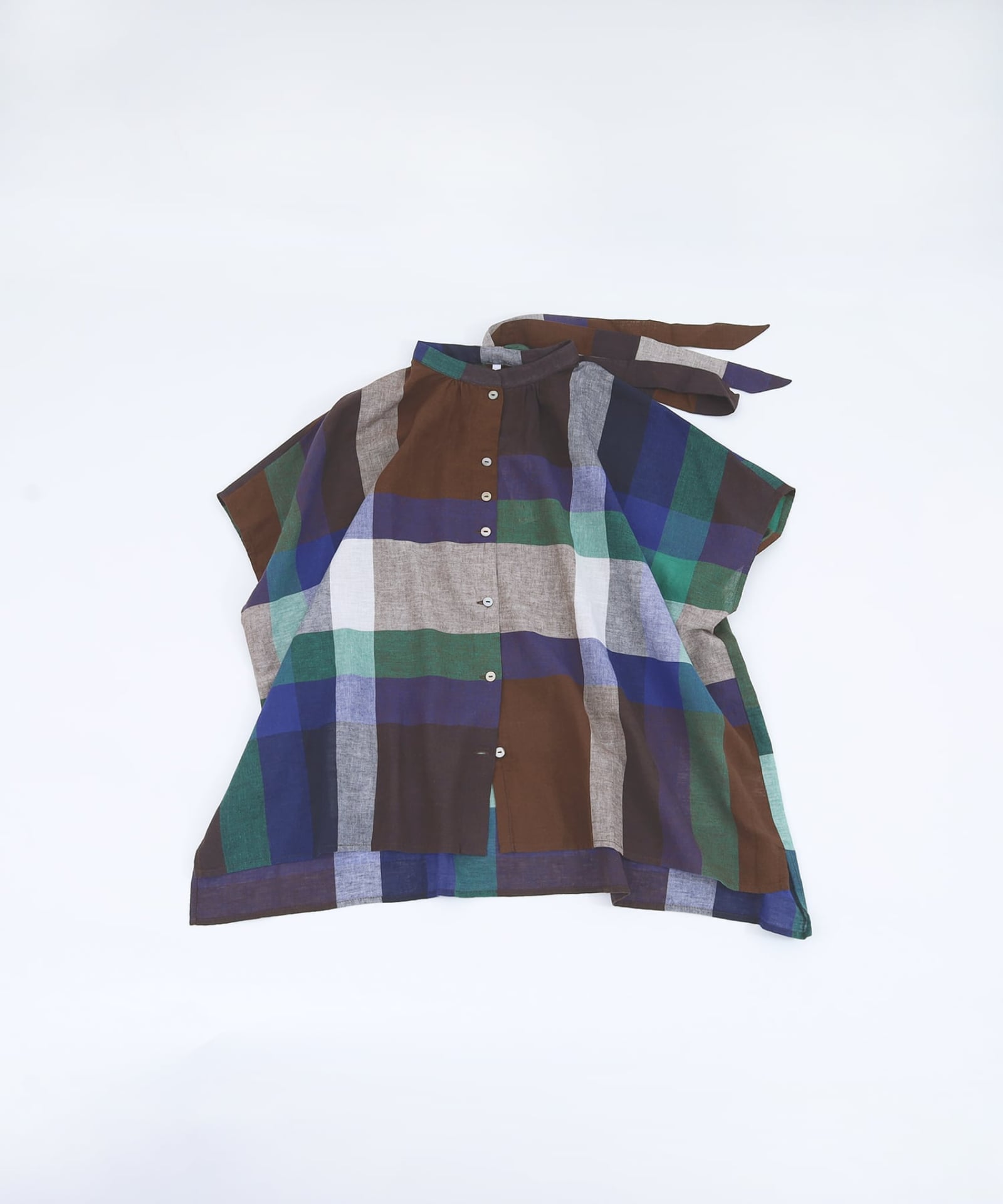 MORE PRICE DOWN】パネルチェックスタンドカラーブラウス | COO ONLINE